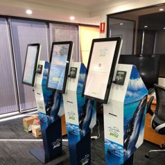 Self-service ticketing & booking P21 kiosks produced for Jervis Bay Wild