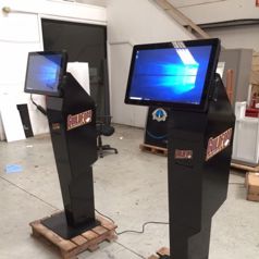 P21 kiosks with front and side artwork produced for Guildford Leagues Club
