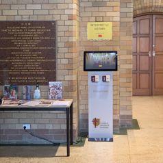 Custom Slimline donation kiosk produced for the Catholice Diocese of Bathurst