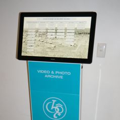 A Slimline kiosk used for an interactive museum exhibit produced for Mount Isa Mines